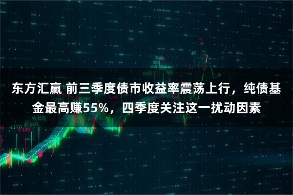 东方汇赢 前三季度债市收益率震荡上行，纯债基金最高赚55%，四季度关注这一扰动因素